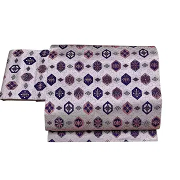 하나비시 문양 순수 실크 나고야 오비 새상품급