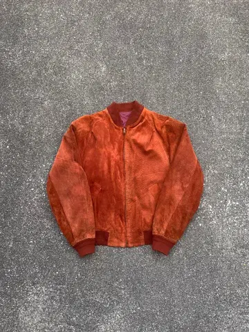 90s 가죽 스웨이드 봄버 자켓