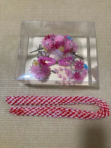 어린이용 카츠야마 헤어콤 머리 장식 5세트 (카노코, 친코로 포함) 핑크