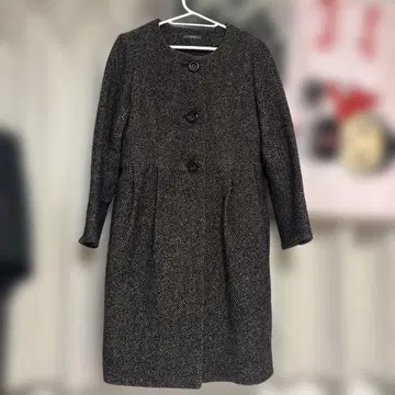 IENA 트위드 체스터 코트