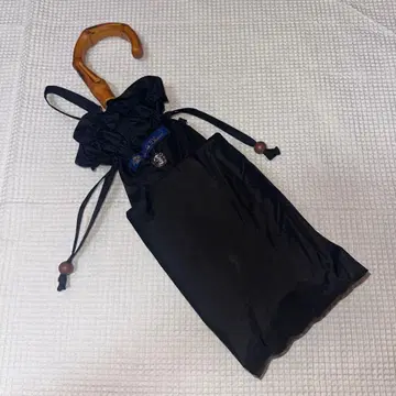 아시야 로사 블랑 양산 2단 접이식 프릴 곡선 대나무 손잡이