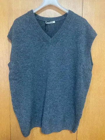 AURALEE 울 캐시미어 실크 니트 베스트