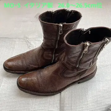 MO S 브라운 가죽 부츠 이탈리아제