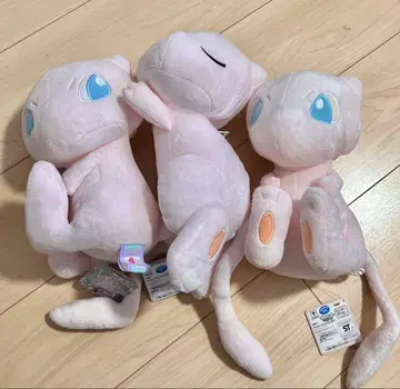 뮤우 봉제 인형 3개 세트 약 20cm