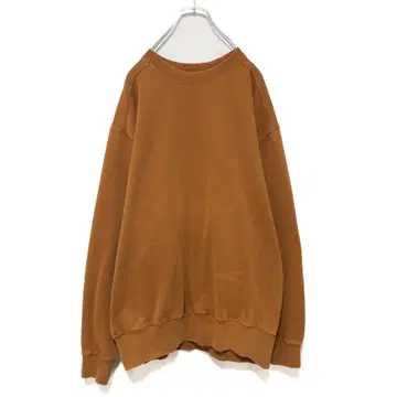 해외 구제 의류 필드 기어 맨투맨 굿 페이드 카멜 브라운 2039