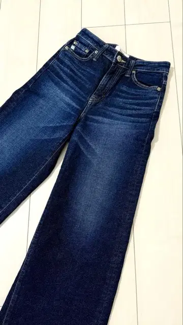 [ 미사용 ] SOMETHING LISA 와이드 데님 팬츠 S 사이즈