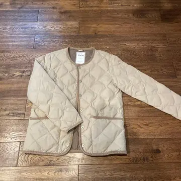 TAION 시티 파이핑 크루넥 다운 가디건