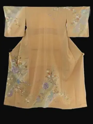 치소 옅은 오렌지 계열 블렌딩 금채 호몬기 낙관 있음