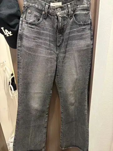 MOUSSY 플레어 데님 팬츠 그레이