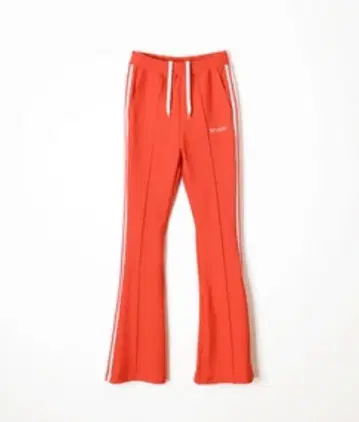 HOLIDAY 빨간색 플레어 팬츠 사이드 스트라이프