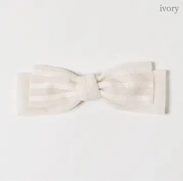 MelodyBasKet Sugar powder 리본 클립 (아이보리)