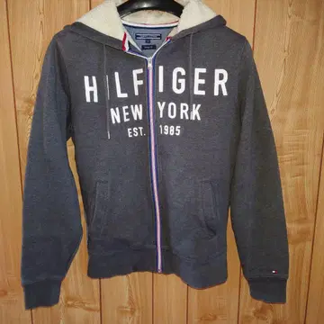 HILFIGER 후드 부착 집업 후드티 그레이