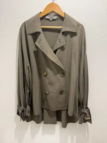 UN3D. 아쓰리드 카키 트렌치 셔츠 자켓
