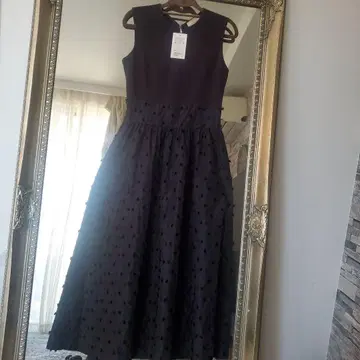 새상품 유나이티드 애로우즈 리본 컷 자카드 롱 원피스