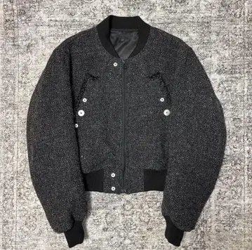 Omar Afridi/트위드 봄버 자켓/블루종