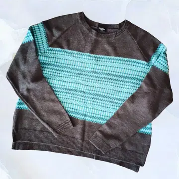 마블슈드 marblesud 크루넥 니트 스웨터 체크