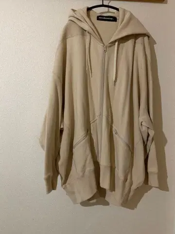mercibeaucoup 베이지 후드 부착 후드티