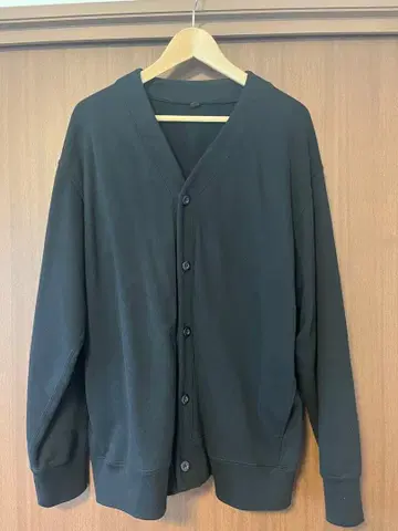 유니클로 맨투맨 가디건 블랙 XL