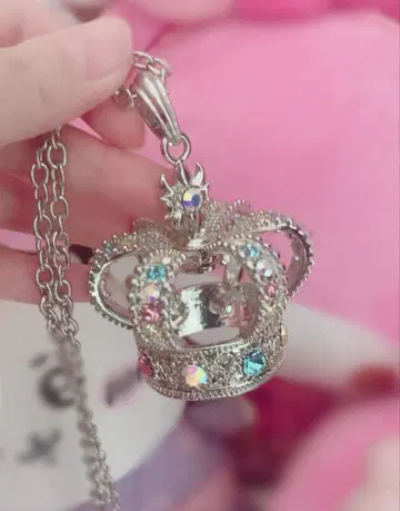 수요일의 앨리스 왕관 목걸이 실버 대