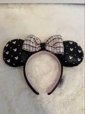 상하이 디즈니 카츄샤 미니 트위드 리본