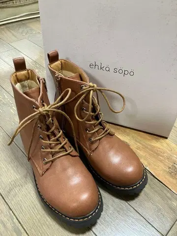 ehka sopo 브라운 레이스업 부츠