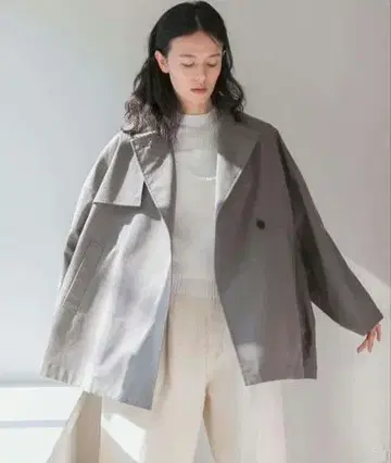 어반 리서치 URBAN RESEARCH 발수 미들 기장 트렌치 코트