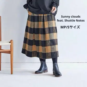 Sunny clouds 셔틀 노트 울 체크 스커트 MP/S 사이즈