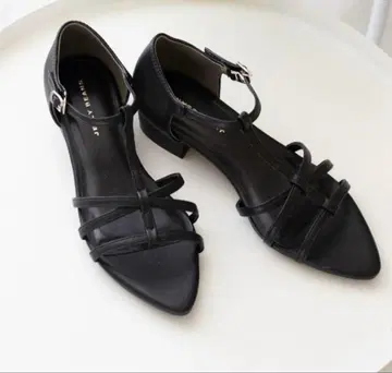 새상품 포인티드 크로스 T 스트랩 샌들 젤리빈스 M