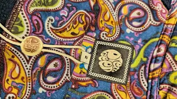 프리티 그린 페이즐리 안감 부착 블랙 후드티 M