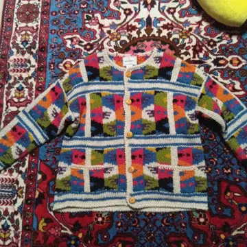 구제 의류 vintage 멀티 컬러 가디건