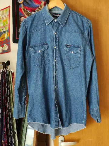 80s 랭글러 데님 웨스턴 셔츠 빈티지 기무라 타쿠야