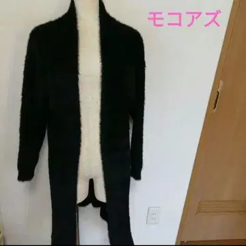 모코아즈 샤기 니트 롱 가디건 블랙 컨디션 최상