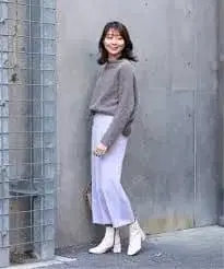 T/W 후프 지퍼 롱 타이트 스커트 L 40