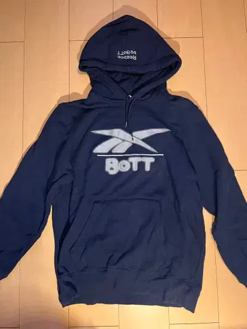 리복 BoTT 네이비 후드 부착 후드티