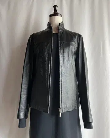 소가죽 가죽 자켓 스탠드 카라 라이더스 천연 가죽