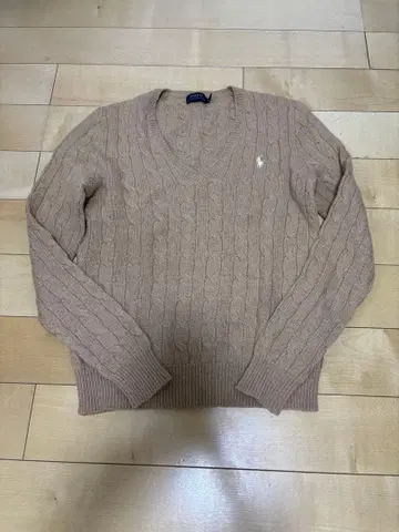 매우 새상품급 랄프 로렌 밀크티 베이지 니트 S (M 상당)