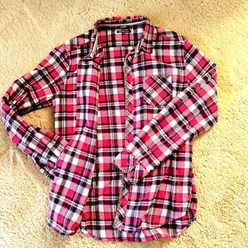 체크 플란넬 셔츠 긴팔