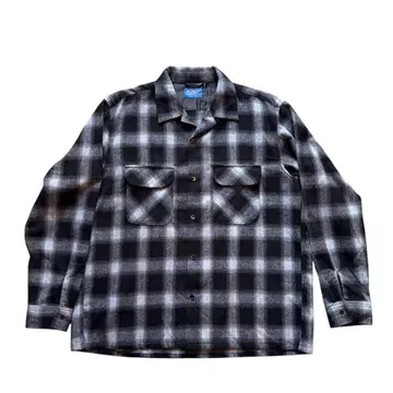 레어 XXL FJ 감수 백 넘버 옴브레 보드 셔츠 블랙 화이트