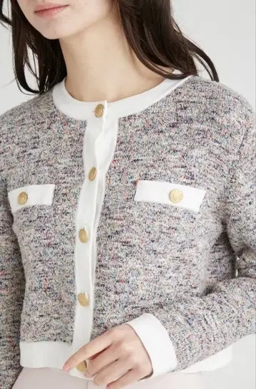 CELFORD 전개 트리밍 가디건