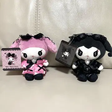 심야의 멜로쿠로 산리오 마스코트 파우치 쿠로미 & 마이멜로디
