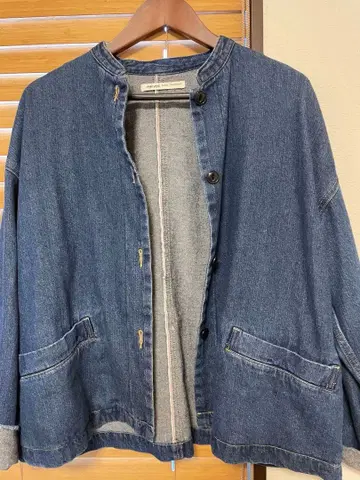 네이비 아두이트리스테스 데님 자켓