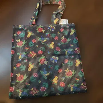 꽃무늬 메쉬 토트백