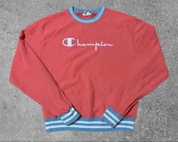 Champion 리버스 위브 리브 라인 코랄 핑크 맨투맨 XL