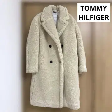 [새상품급] 타미힐피거 보아 테디 롱 코트 화이트