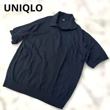 새상품급 유니클로 골프 반팔 피케 셔츠 니트 올 시즌 네이비