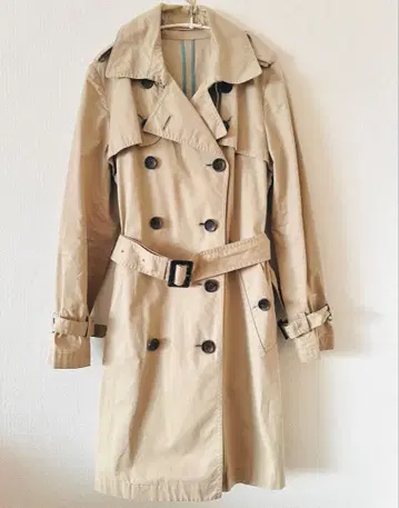 바빌론 베이지 트렌치코트 더블 브레스트