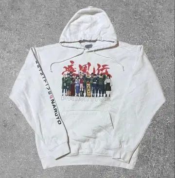 공식 NARUTO 나루토 질풍전 화이트 후드티 M 화이트