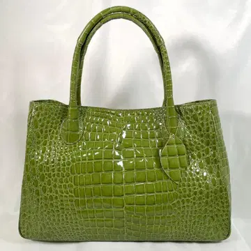 새상품급 Takano 카마쿠라 타카노 토트백 에나멜 A4 악어 엠보싱