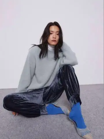 스터닝 루어 샴브레이 벨로아 팬츠 0 사이즈