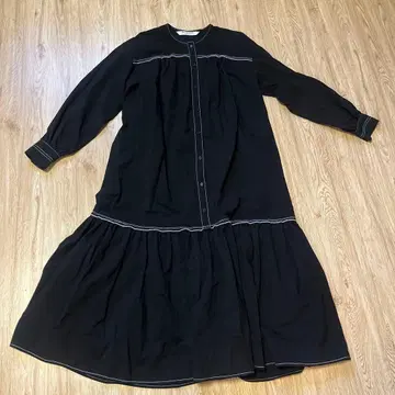 Ray BEAMS 블랙 셔츠 원피스